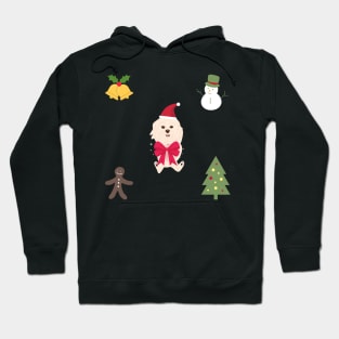 Christmas Maltipoo Dog Sticker Pack Hoodie